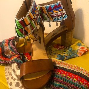 Pikilinos Sandals with beautiful beadwork at ankle